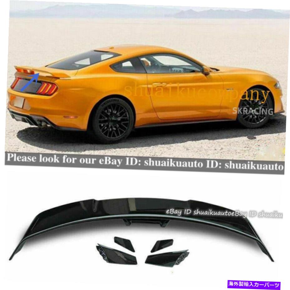 海外製 エアロパーツ 2015-2020 Ford Mustang S550 Painted光沢のある黒いGTスタイルトランクスポイラーウィング FOR 2015-2020 FORD MUSTANG S550 PAINTED GLOSSY BLACK GT STYLE TRUNK SPOILER WING【並行輸入品】