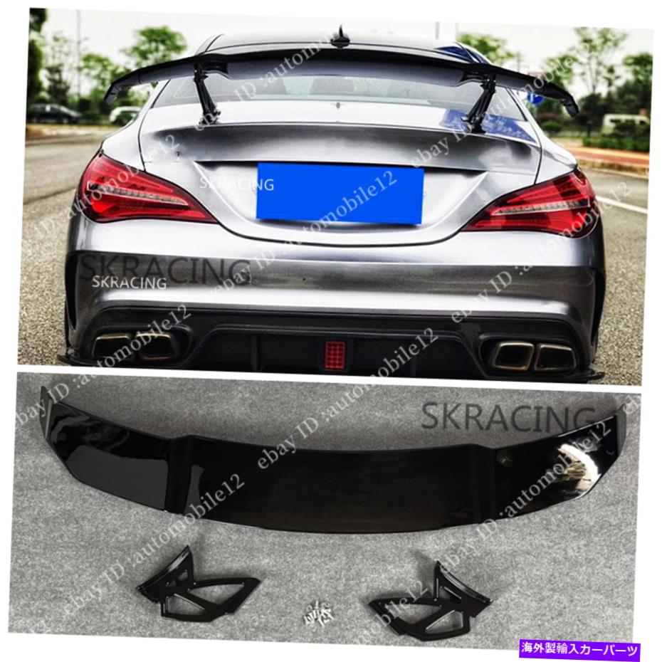 海外製 エアロパーツ ベンツW117 CLA2550 CLA45 13-19用グロスブラックリアトランクスポイラー蓋翼翼 Gloss Black Rear Trunk Spoiler Lid Wing For Benz W117 CLA200 CLA250 CLA45 13-19【並行輸入品】