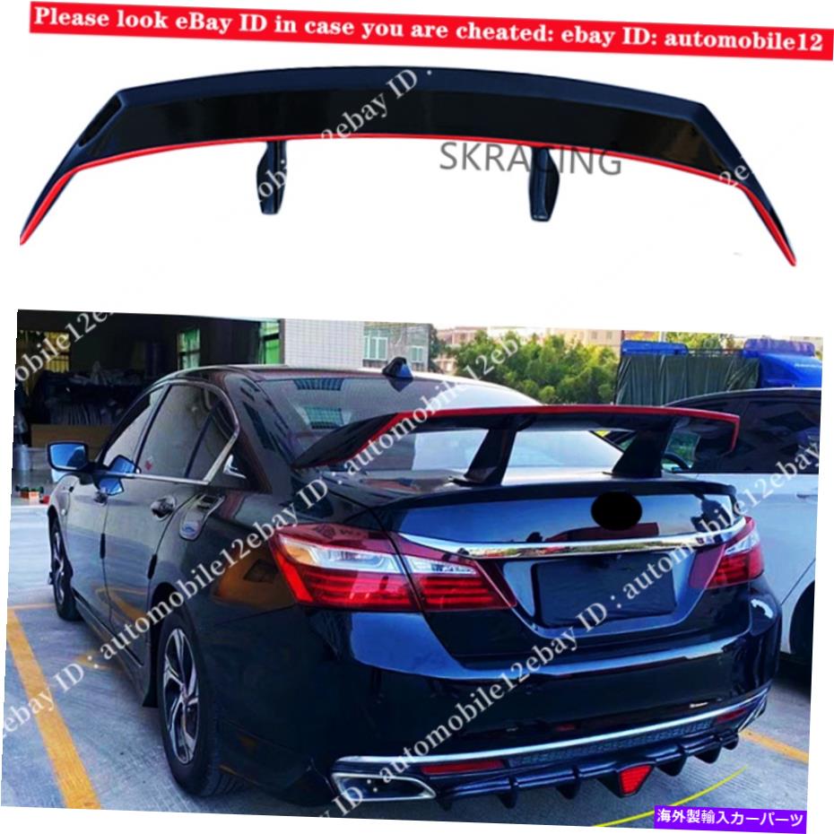 海外製 エアロパーツ 2013-2017 Honda Accord 4dr Sedan Red+Black TrunkネタバレLID WING NEW STYLE For 2013-2017 Honda Accord 4DR Sedan Red+Black Trunk Spoiler Lid Wing NEW STYLE【並行輸入品】 172,260円