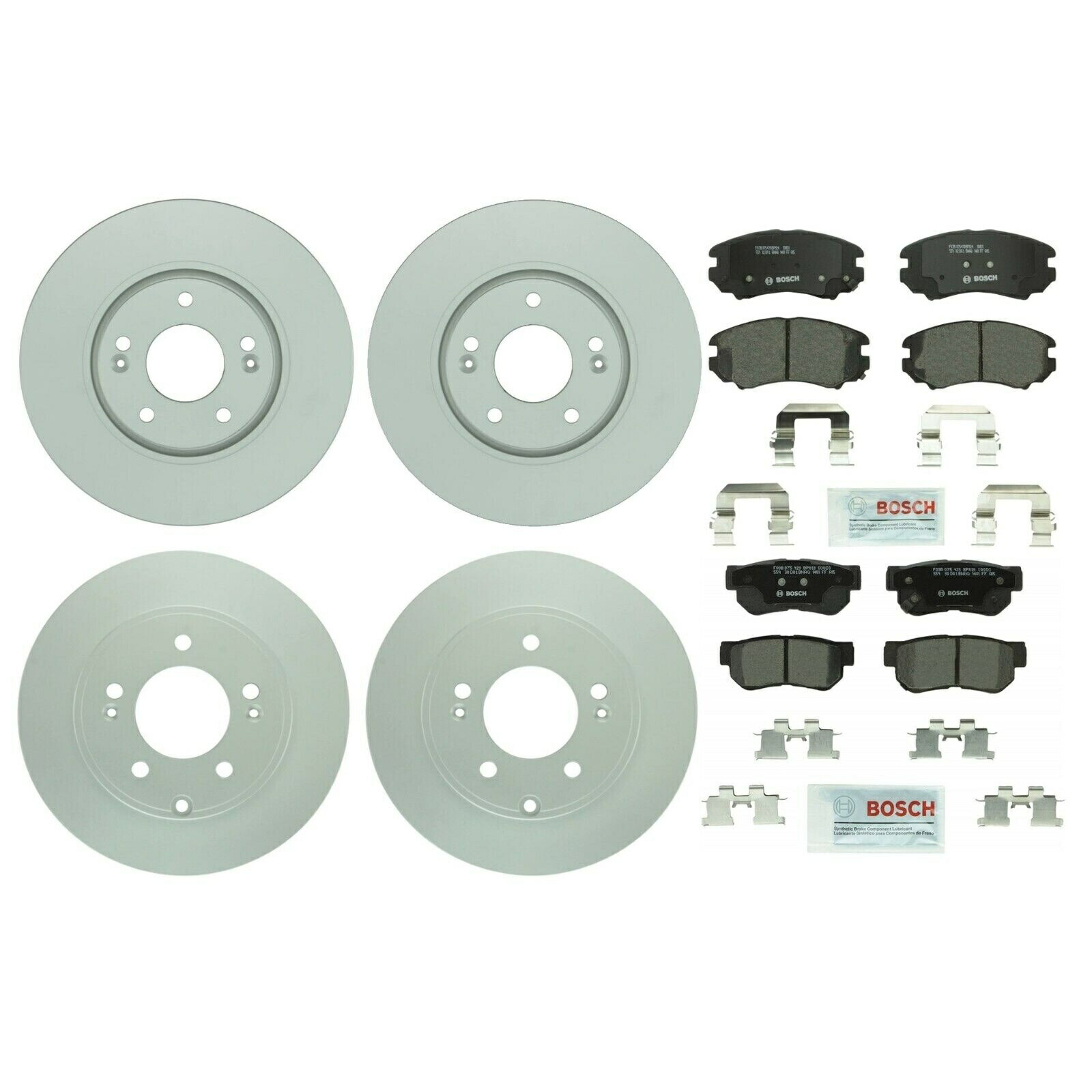 brake disc rotor ボッシュフロント299mmリア283mmブレーキキットディスクローターソナタ3.3用セミメットパッド Bosch Front 299mm Rear 283mm Brake Kit Disc Rotors Semi-Met Pads For Sonata 3.3【並行輸入品】