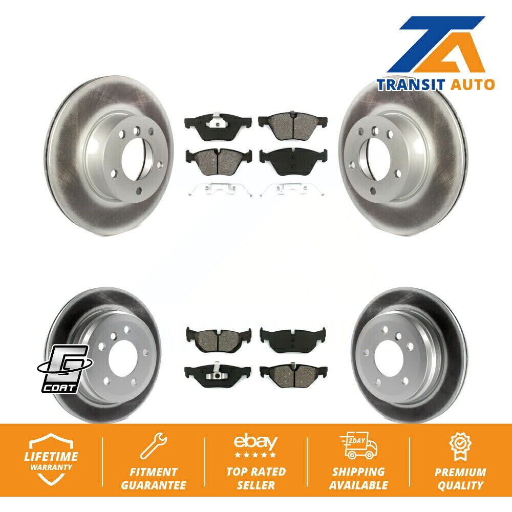 brake disc rotor 2008 BMW 328XIから08 07のフロントリアコーティングブレーキローターセミメタルパッドキット Front Rear Coated Brake Rotors Semi-Metallic Pad Kit For 2008 BMW 328xi To 08 07【並行輸入品】