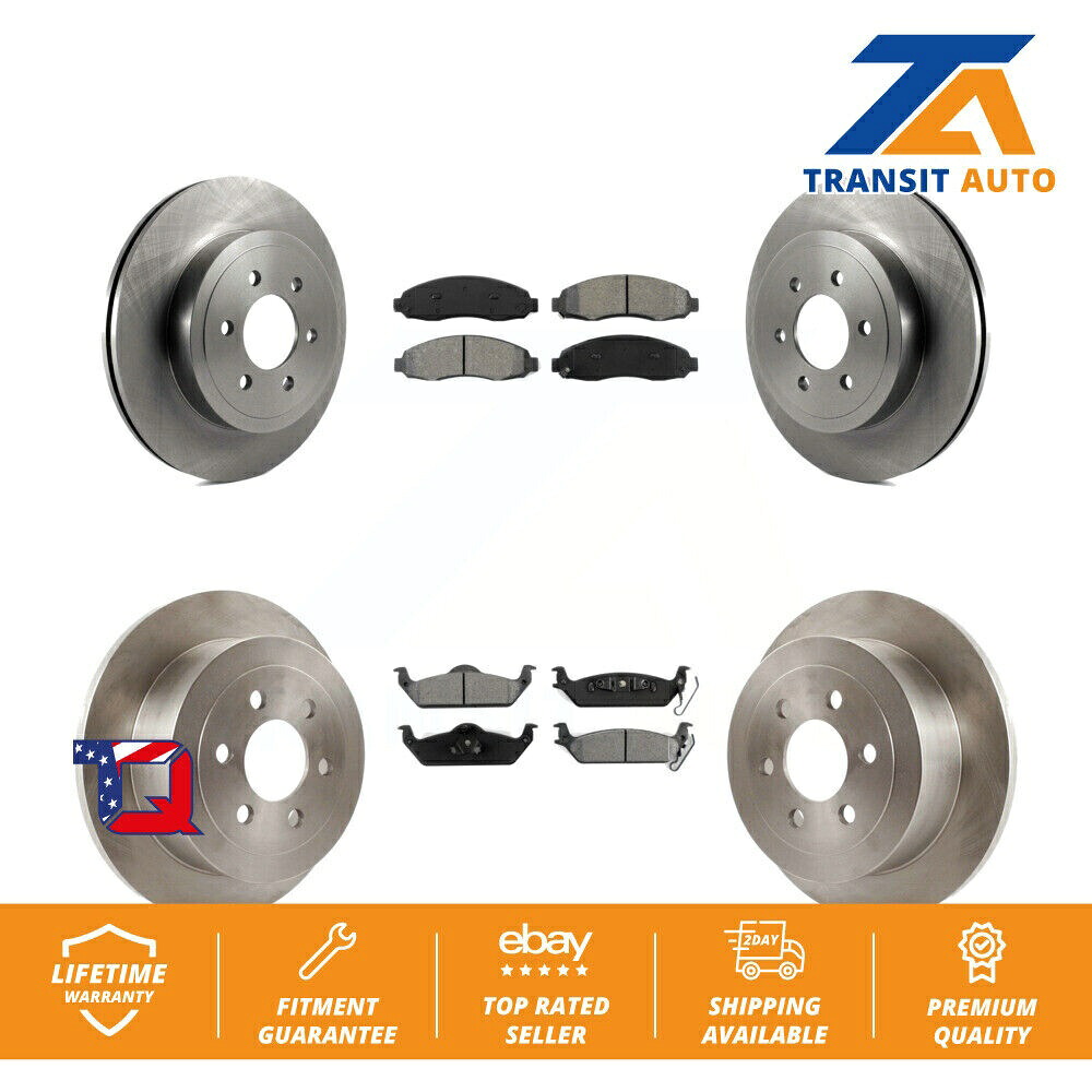 brake disc rotor 2003年から2004年のダッジダコタのフロントリアディスクブレーキローターとセミメタルパッドキット Front Rear Disc Brake Rotor And Semi-Metallic Pad Kit For 2003-2004 Dodge Dakota【並行輸入品】