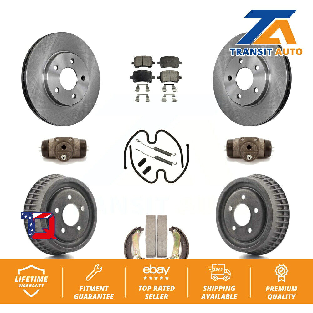 brake disc rotor シボレーマリブ用のフロントリアブレーキローターセミメタリックパッドとドラムキット（9pc） Front Rear Brake Rotor Semi-Metallic Pad And Drum Kit (9Pc) For Chevrolet Malibu【並行輸入品】