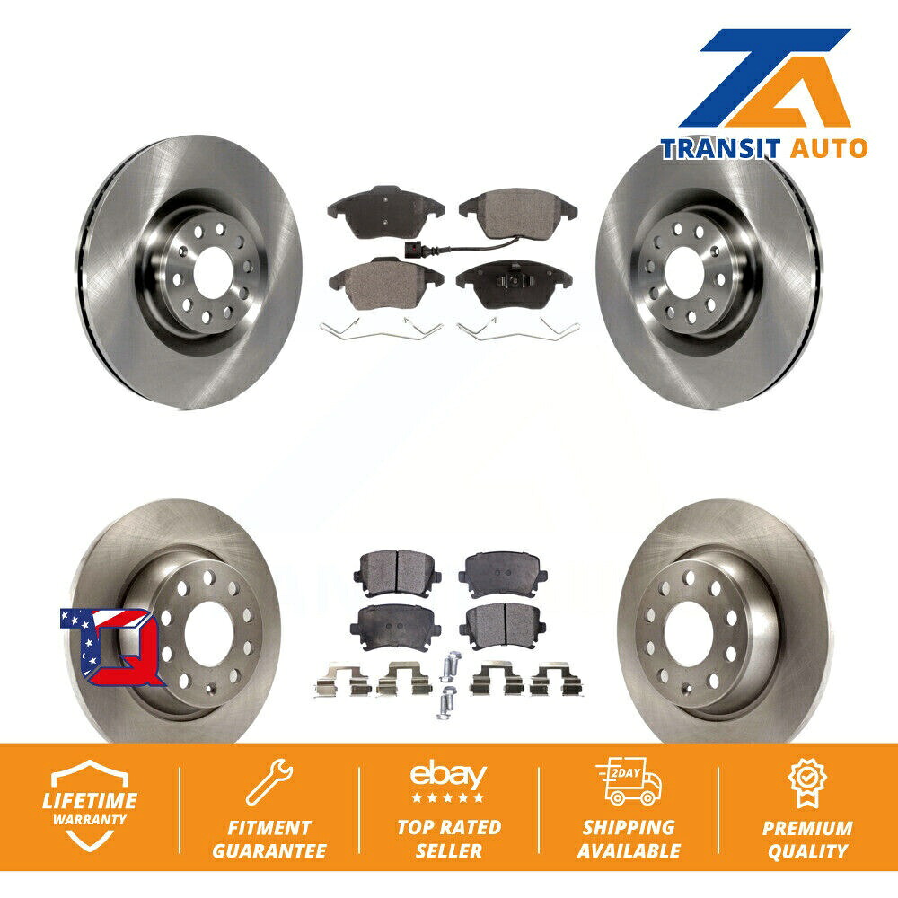 brake disc rotor フォルクスワーゲンCC用のフロントリアディスクブレーキローターとセラミックパッドキット Front Rear Disc Brake Rotors And Ceramic Pads Kit For Volkswagen CC【並行輸入品】