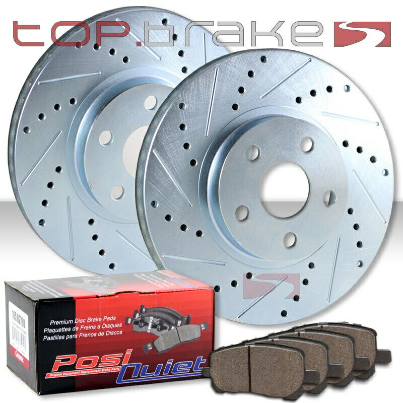 brake disc rotor リアトップブレーキドリルスロットブレーキローター + POSI静かなセラミックパッドTBP93148 REAR TOPBRAKES Drill Slot Brake Rotors + POSI QUIET Ceramic Pads TBP93148【並行輸入品】