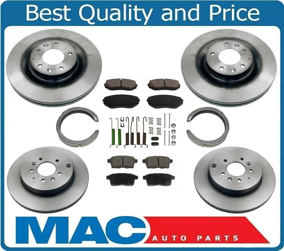 【楽天市場】brake disc rotor ブレーキローターセラミックパッドパーキングブレーキシューズスプリング8PCマツダCX9 07