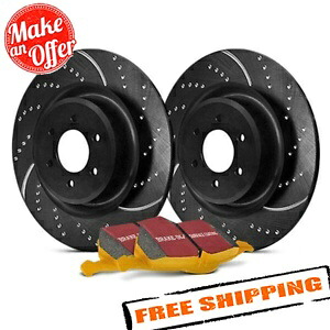 brake disc rotor 09-15ホンダパイロット用のEBCステージ5スーパーストリートくるみとスロット付きリアブレーキキット EBC Stage 5 Super Street Dimpled & Slotted Rear Brake Kit for 09-15 Honda Pilot【並行輸入品】