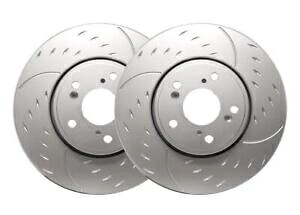 brake disc rotor 04スバルWRX STI 2019-20トヨタ86のシルバーダイヤモンドスロットフロントローター Silver Diamond Slotted Front Rotors for 04 Subaru WRX STI 2019-20 Toyota 86【並行輸入品】