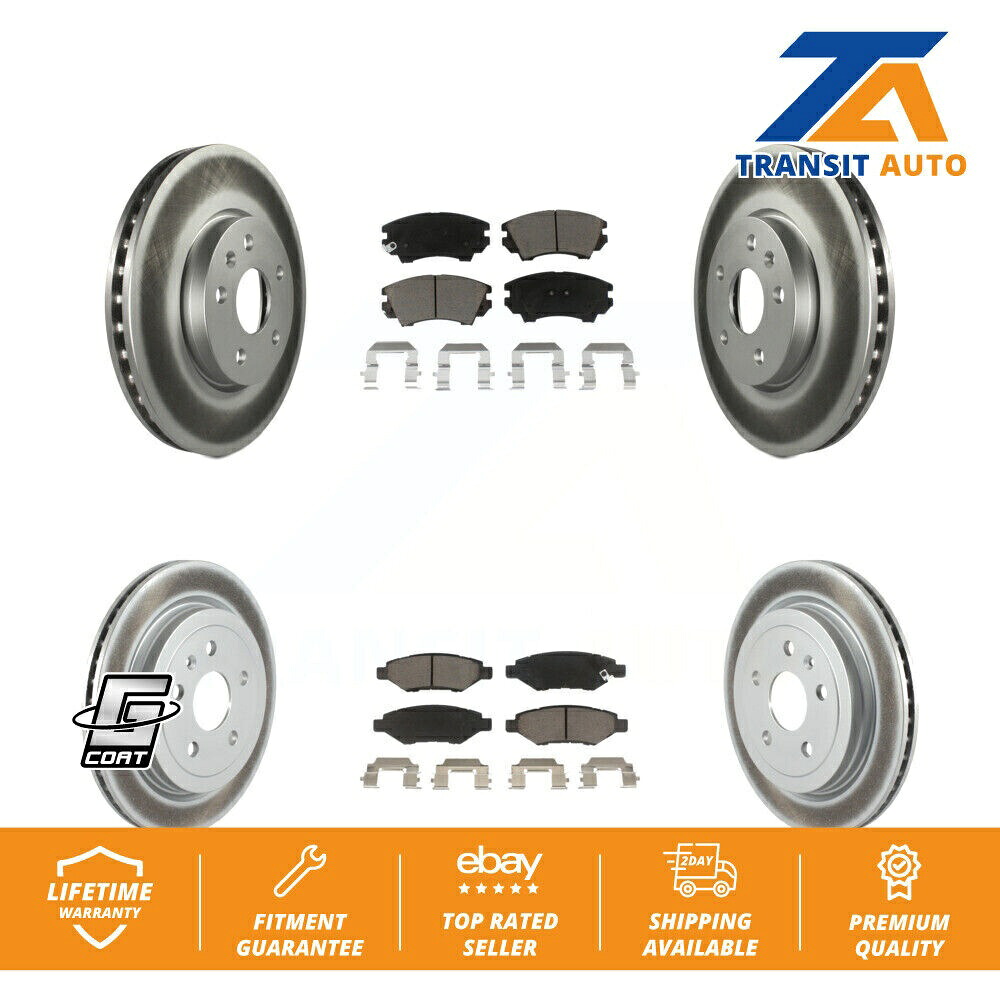 brake disc rotor 2010年から2015年のシボレーカマロLT LSのフロントリアコートブレーキローターセラミックパッドキット Front Rear Coat Brake Rotor Ceramic Pad Kit For 2010-2015 Chevrolet Camaro LT LS【並行輸入品】