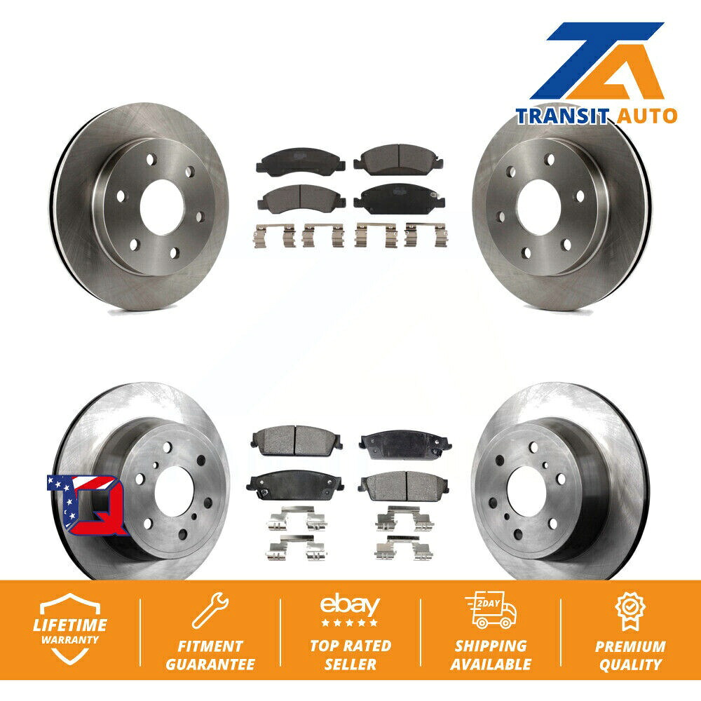brake disc rotor 2007 GMC Sierra 1500ディスクリアブレーキ用のフロントリアブレーキローターセラミックパッドキット Front Rear Brake Rotor Ceramic Pad Kit For 2007 GMC Sierra 1500 Disc rear brakes【並行輸入品】