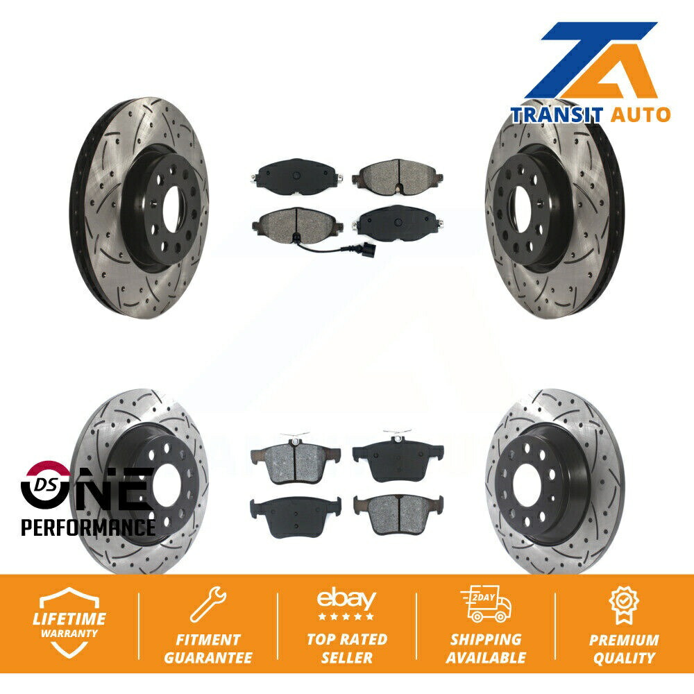 【楽天市場】brake disc rotor フロントリアドリルスロットディスクブレーキローターローターセミメタリックパッドキットfor