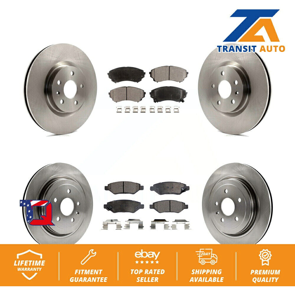 brake disc rotor キャデラックCTS用のフロントリアディスクブレーキローターとセミメタルパッドキット Front Rear Disc Brake Rotors And Semi-Metallic Pads Kit For Cadillac CTS【並行輸入品】