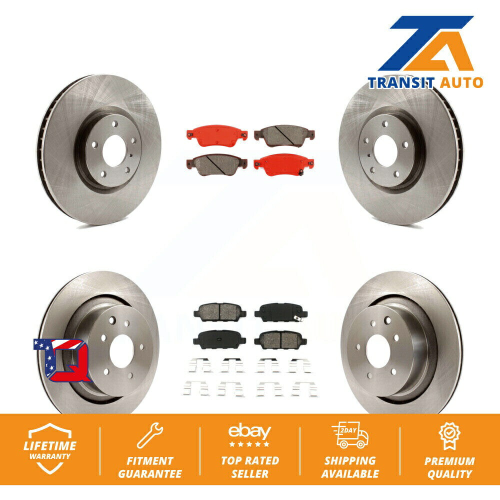 brake disc rotor インフィニティG37 G35 Q60インフィニティ用のフロントリアブレーキローターとセミメタルパッドキット Front Rear Brake Rotor & Semi-Metallic Pad Kit For Infiniti G37 G35 Q60 INFINITI【並行輸入品】
