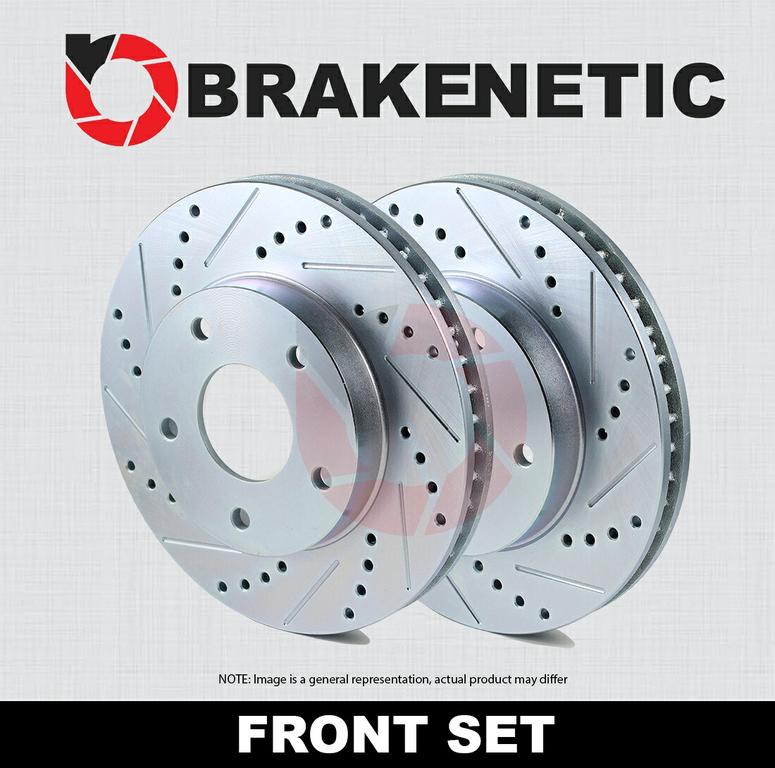 brake disc rotor [フロントセット] Brakenetic Sport Drill Slot Brake Discors New Body BNS67082.ds [FRONT SET] BRAKENETIC SPORT Drill Slot Brake Disc Rotors NEW BODY BNS67082.DS【並行輸入品】