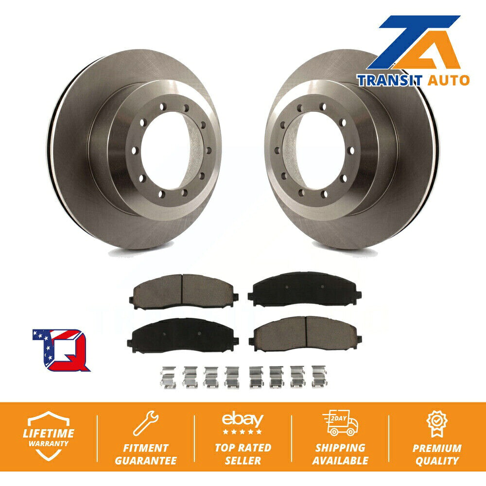 brake disc rotor 15-16フォードF-350スーパーデューティキャブシャーシ用のリアブレーキローター＆セラミックパッドキット Rear Brake Rotor & Ceramic Pad Kit For 15-16 Ford F-350 Super Duty Cab Chassis【並行輸入品】