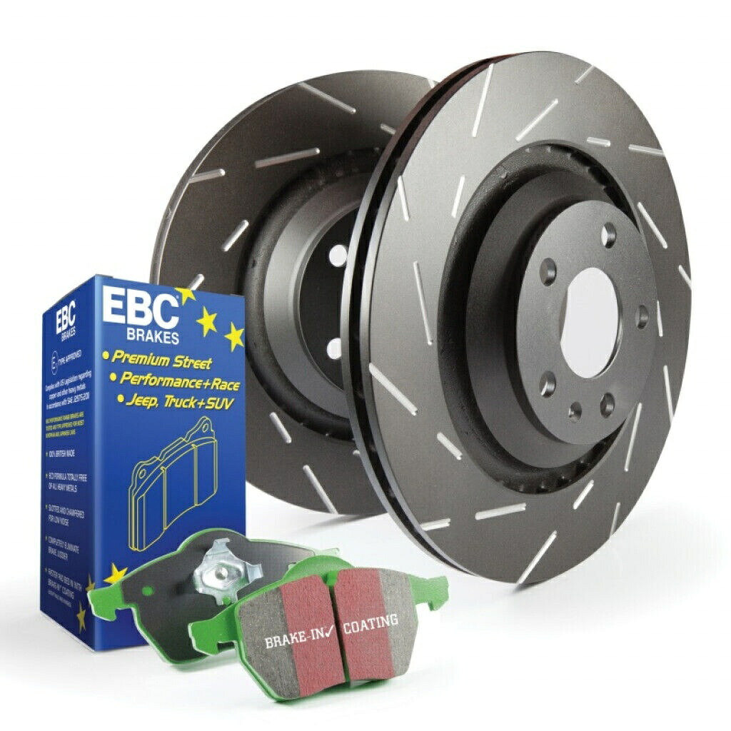 brake disc rotor Jeep Renegade 2015-2019 Lear Brake Kit S2 GreenStuff 6000のEBC、キットとして販売 EBC For Jeep Renegade 2015-2019 Rear Brake Kit S2 Greenstuff 6000, Sold As Kit【並行輸入品】