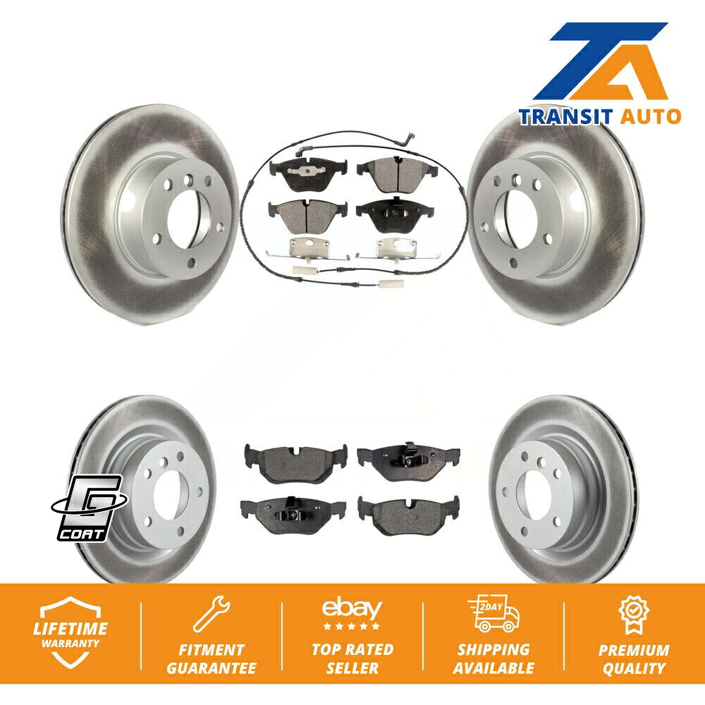 brake disc rotor BMW 328i 323i用のフロントリアコーティングディスクブレーキローターとセラミックパッドキット Front Rear Coated Disc Brake Rotors And Ceramic Pads Kit For BMW 328i 323i【並行輸入品】