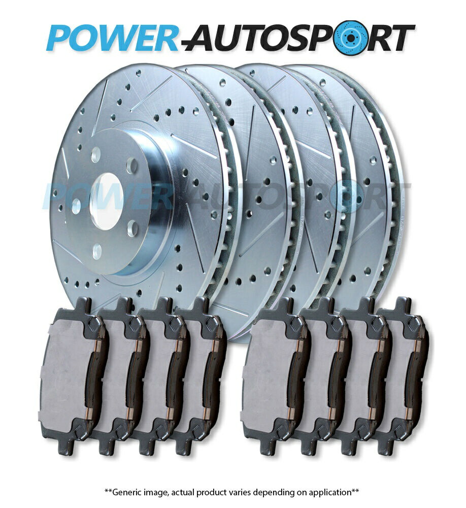brake disc rotor （フロント +リア）電源ドリルスロットスロットメッキブレーキローター +セラミックパッド56536pk (FRONT + REAR) POWER DRILLED SLOTTED PLATED BRAKE ROTORS + CERAMIC PADS 56536PK【並行輸入品】 69,333円