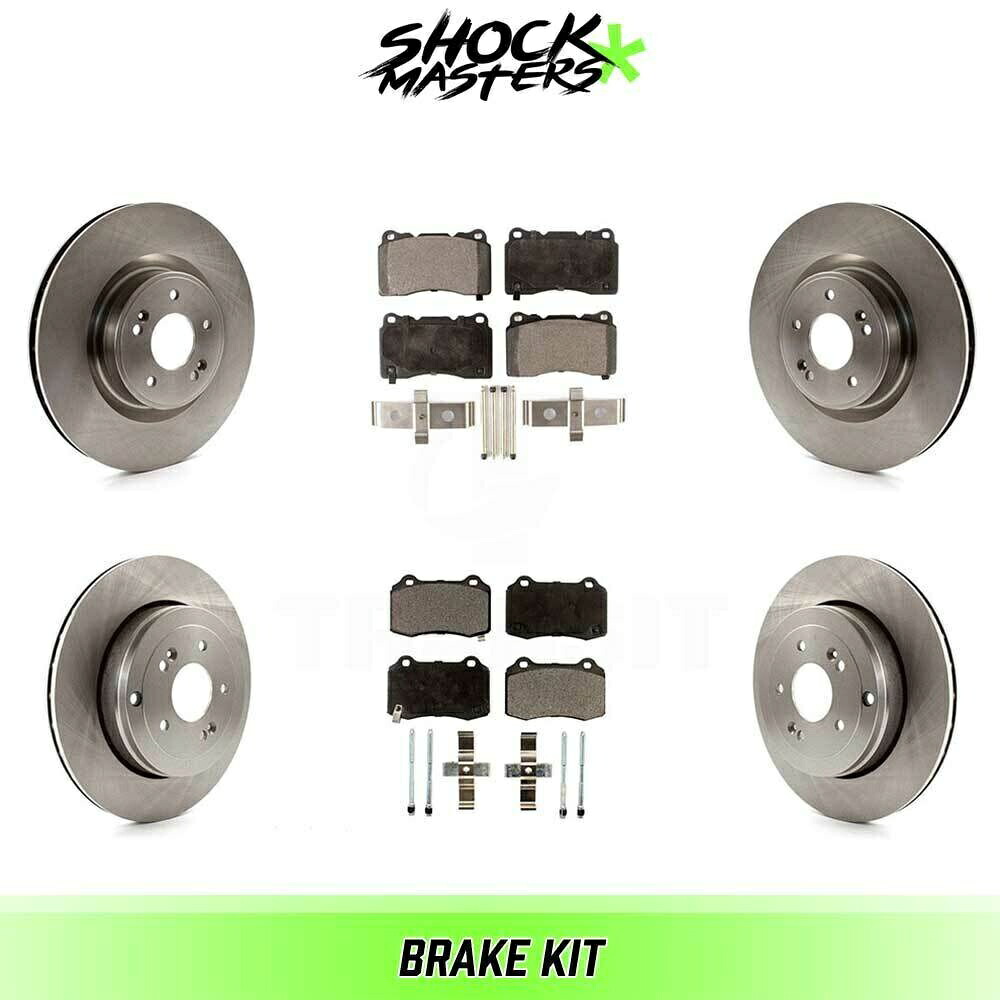 brake disc rotor 2014-2016のフロント＆リアセラミックブレーキパッド＆ローターキットヒュンダイジェネシスクーペ Front & Rear Ceramic Brake Pads & Rotors Kit for 2014-2016 Hyundai Genesis Coupe【並行輸入品】