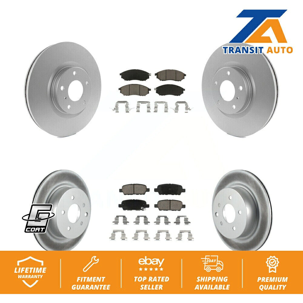 brake disc rotor インフィニティG37 G35 M35日産350Z用のフロントリアコートブレーキローターセラミックパッドキット Front Rear Coat Brake Rotor Ceramic Pad Kit For INFINITI G37 G35 M35 Nissan 350Z【並行輸入品】