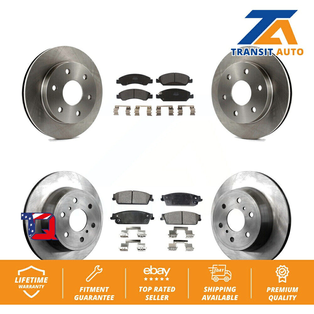 brake disc rotor GMC Sierra 1500用のフロントリアディスクブレーキローターとセミメタルパッドキット Front Rear Disc Brake Rotors And Semi-Metallic Pads Kit For GMC Sierra 1500【並行輸入品】