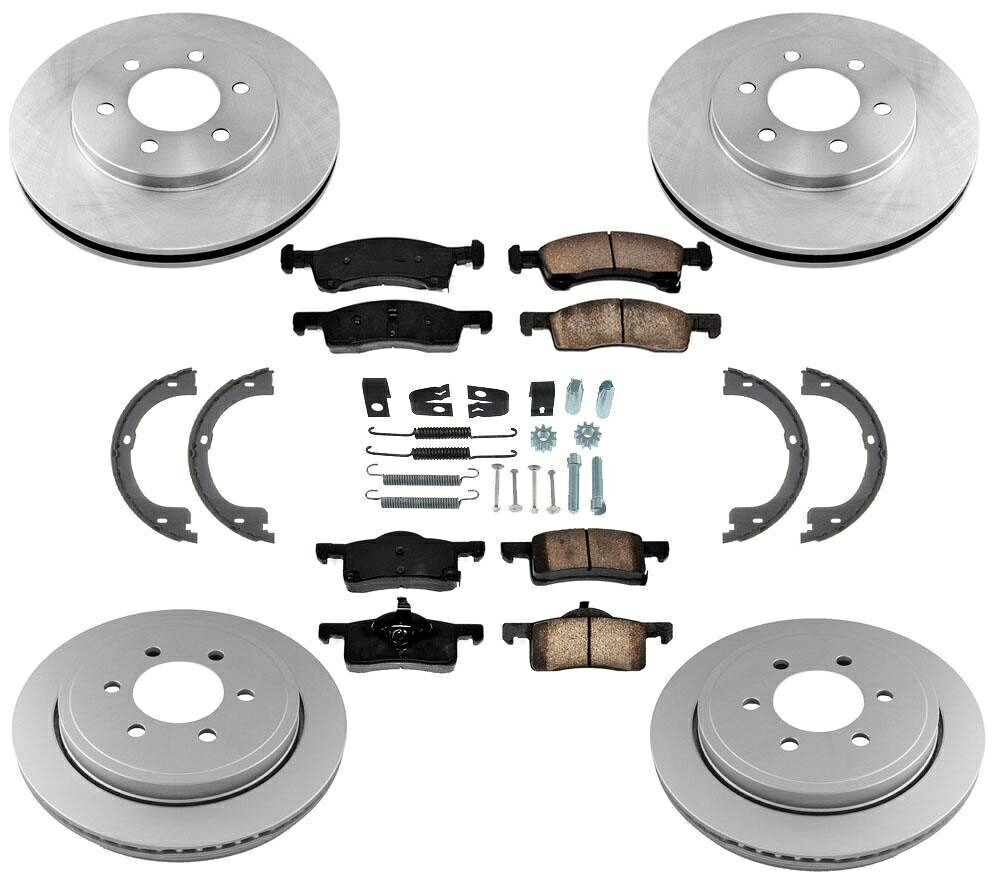 brake disc rotor ディスクブレーキローターセラミックブレーキパッドパーキングシューズフォードエクスペディション03-06 8PCキット Disc Brake Rotors Ceramic Brake Pad Parking Shoes Ford Expedition 03-06 8PC Kit【並行輸入品】