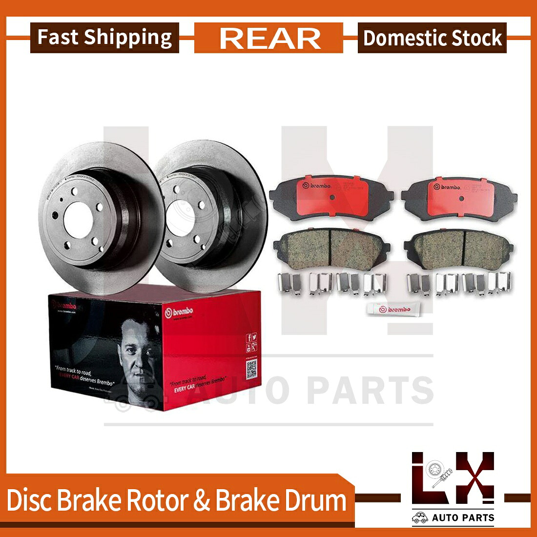 brake disc rotor 2000年から2007年のトヨタランドクルーザー用のブレンボリアブレーキローターとセラミックブレーキパッド Brembo Rear Brake Rotors & Ceramic Brake Pads For 2000-2007 Toyota Land Cruiser【並行輸入品】
