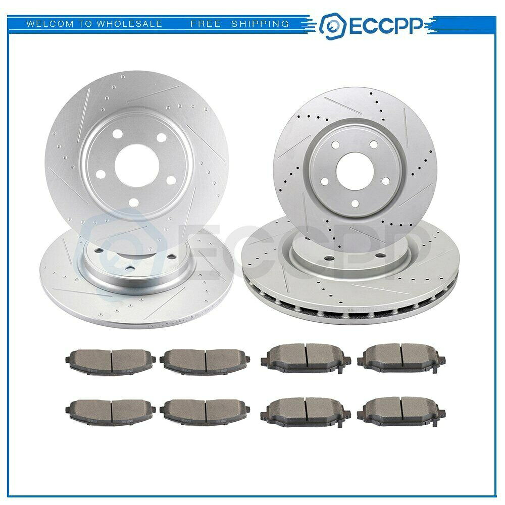 brake disc rotor ダッジグランドキャラバンジャーニーラムフロントリアブレーキローターとメタリックパッド用 For Dodge Grand Caravan Journey Ram Front Rear Brake Rotors And Metallic Pads【並行輸入品】｜Us Custom Parts Shop USDM