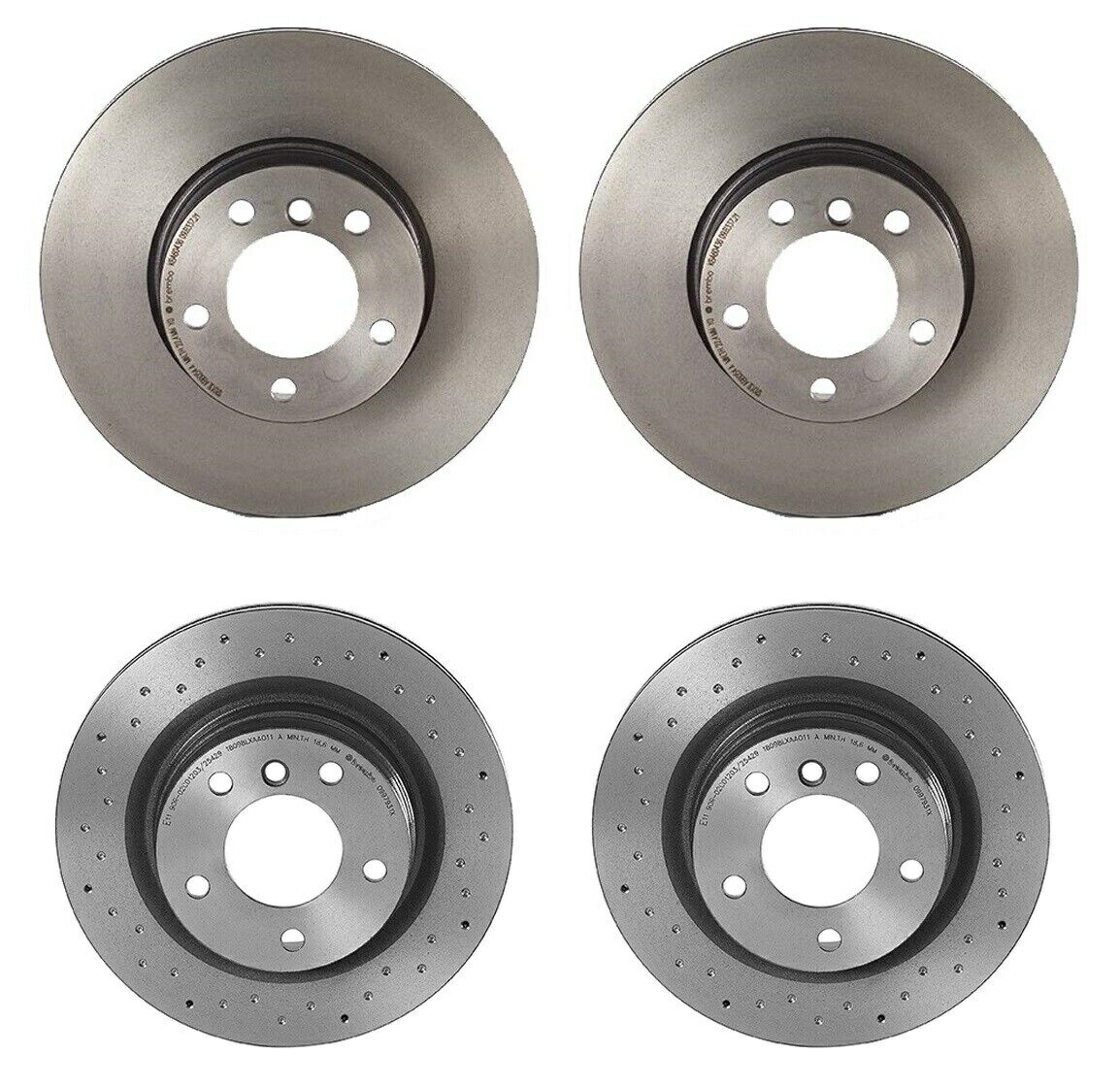brake disc rotor BMW F22 F30 F32 328I用のブレンボフロントコート＆リアドリルブレーキディスクローターキット Brembo Front Coat & Rear Drilled Brake Disc Rotors Kit For BMW F22 F30 F32 328i【並行輸入品】