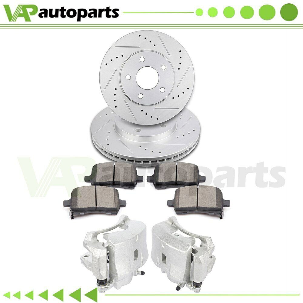 brake disc rotor フロントブレーキキャリパーローターセラミックパッドL+R 2008-2010シボレーHHR Front Brake Calipers Rotors Ceramic Pads L+R For 2007 2008-2010 Chevrolet HHR【並行輸入品】