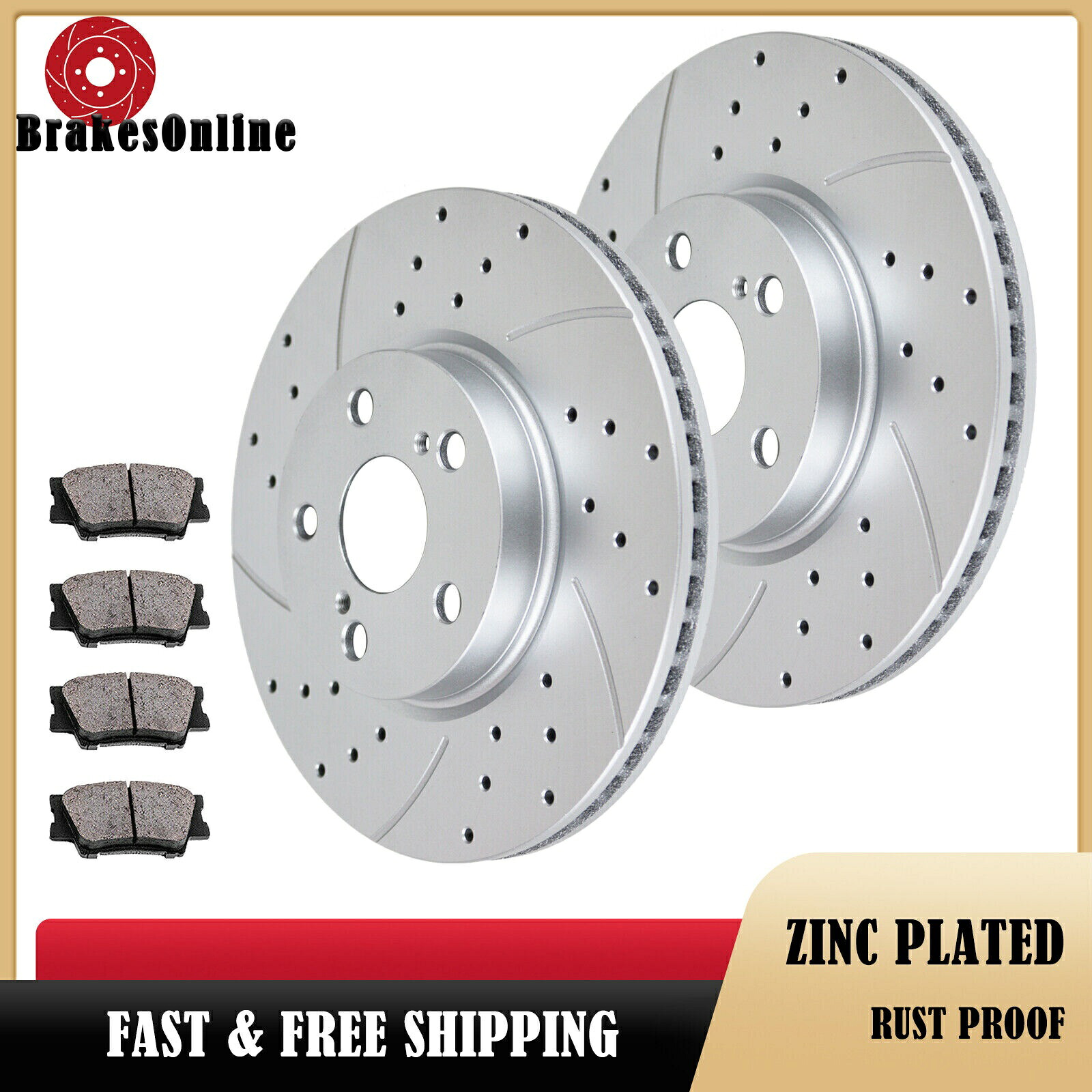 brake disc rotor トヨタカムリ用のフロントブレーキローターブレーキパッドアバロンレクサスES350ブレーキキット Front Brake Rotors Brake Pads for Toyota Camry Avalon Lexus ES350 Brakes Kit【並行輸入品】