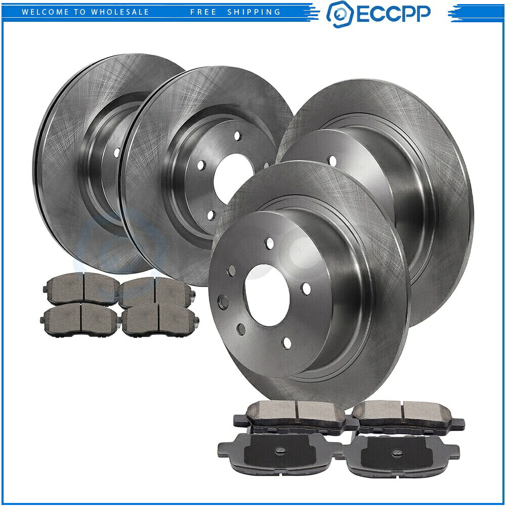 brake disc rotor Kia optima sx lx hyundai sonata用のセラミックブレーキパッドとローターフロントリア Ceramic Brake Pads And Rotors Front Rear For Kia Optima SX LX Hyundai Sonata【並行輸入品】