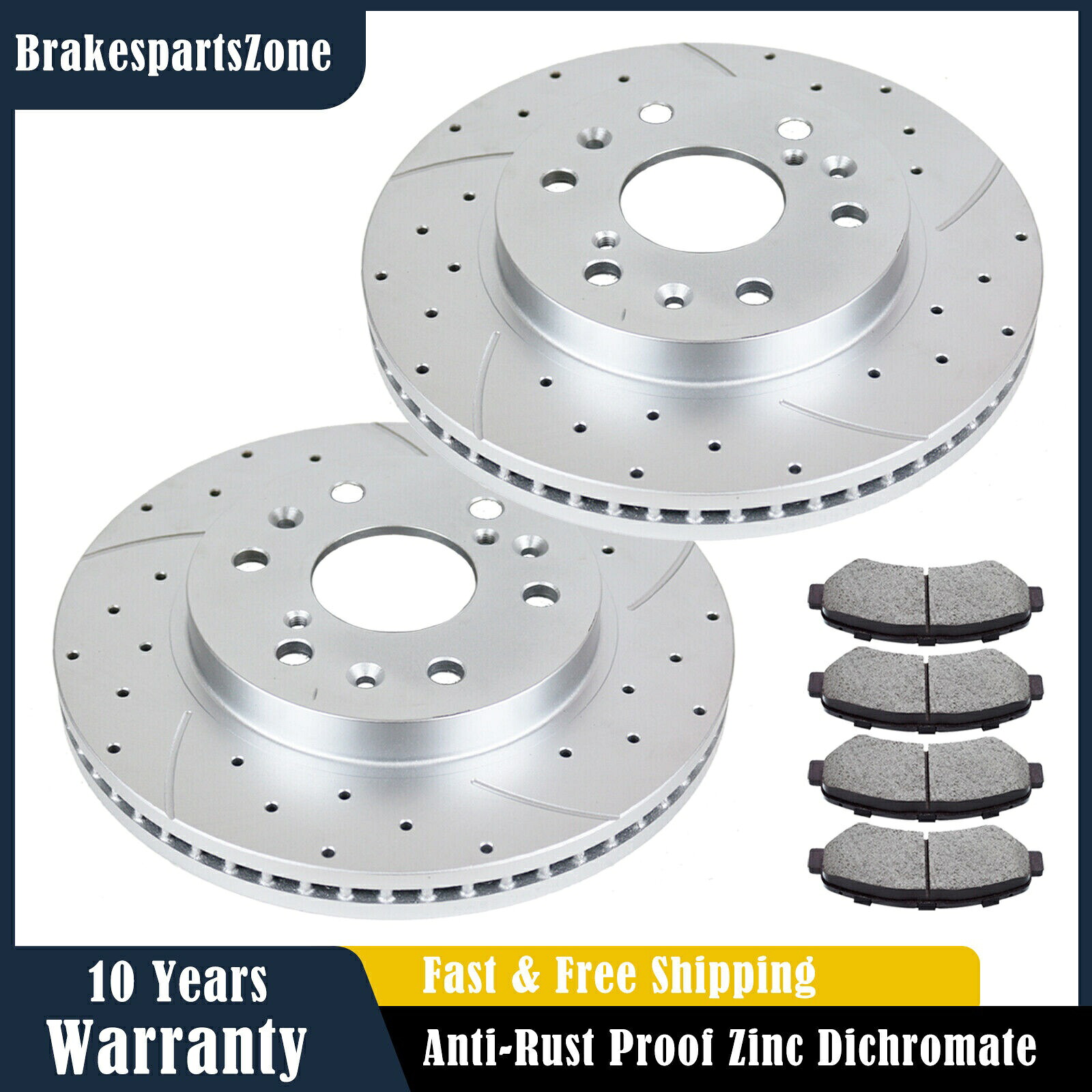 brake disc rotor シボレー郊外2015-2020 330mmフロントドリルブレーキローターとパッドに適しています Fit for Chevrolet Suburban 2015-2020 330mm Front Drilled Brake Rotors and Pads【並行輸入品】
