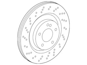 brake disc rotor 本物のメルセデスベンツディスクブレーキローターリア231-423-02-12 Genuine Mercedes-Benz Disc Brake Rotor Rear 231-423-02-12【並行輸入品】