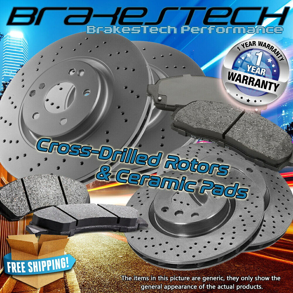 brake disc rotor フロント+リアローターとセラミックパッド用（2003-2008）マツダRX-8ノンスポーツサスペンション Front+Rear Rotors & Ceramic Pads for (2003-2008) Mazda RX-8 non Sport Suspension【並行輸入品】