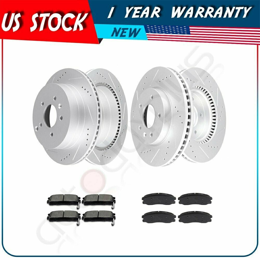brake disc rotor シボレーequinoxポンティアック土星スズキ用のフロント＆リアブレーキローターとパッド Front & Rear Brake Rotors And Pads For Chevrolet Equinox Pontiac Saturn Suzuki【並行輸入品】