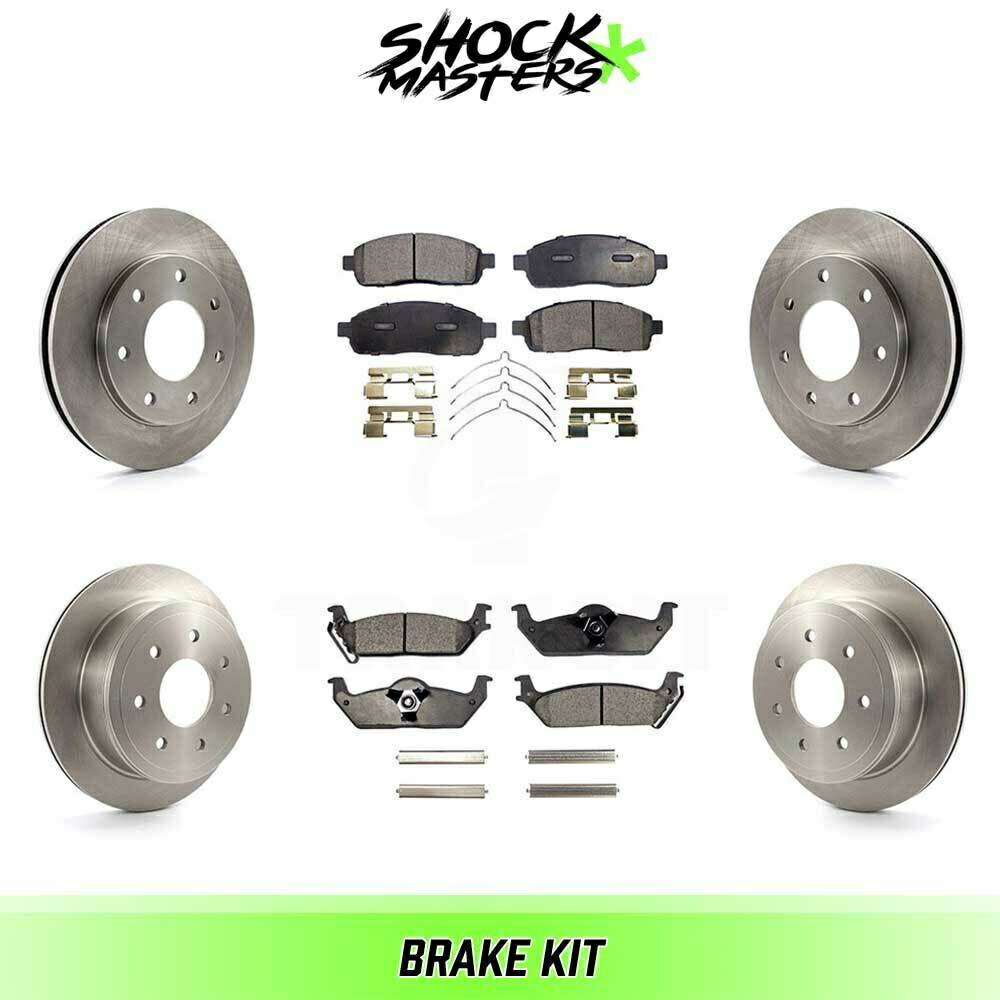 brake disc rotor 2004年フォードF-150 4WDのフロントおよびリアローターとセミメタリックブレーキパッドキット Front and Rear Rotors & Semi Metalic Brake Pad Kit for 2004 Ford F-150 4WD【並行輸入品】