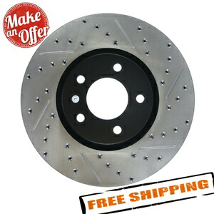 brake disc rotor STOPTECH 127.45078Lスポーツドリル＆スロットフロントブレーキローター07-13マツダ3 StopTech 127.45078L Sport Drilled & Slotted Front Brake Rotor for 07-13 Mazda 3【並行輸入品】