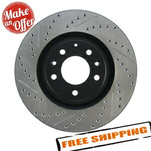 brake disc rotor STOPTECH 127.45071Rスポーツドリル/スロットフロントブレーキローター04-11マツダRX-8 StopTech 127.45071R Sport Drilled/Slotted Front Brake Rotor for 04-11 Mazda RX-8【並行輸入品】