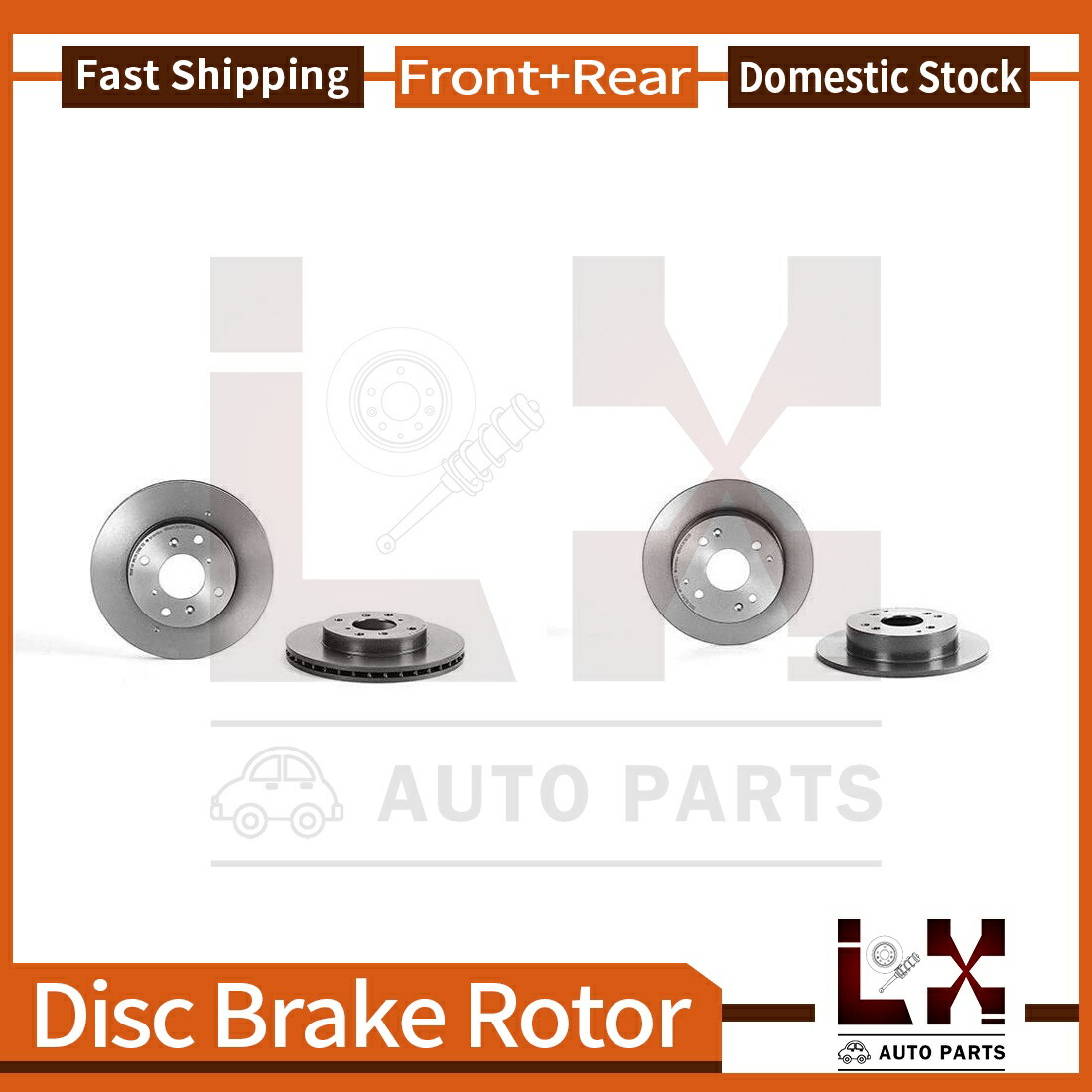 brake disc rotor 1998 1999 2000 2002ホンダアコードのフロント＆ブレンボリアコーティングOEブレーキローター Front & Brembo Rear Coated OE Brake Rotors For 1998 1999 2000 2002 Honda Accord【並行輸入品】