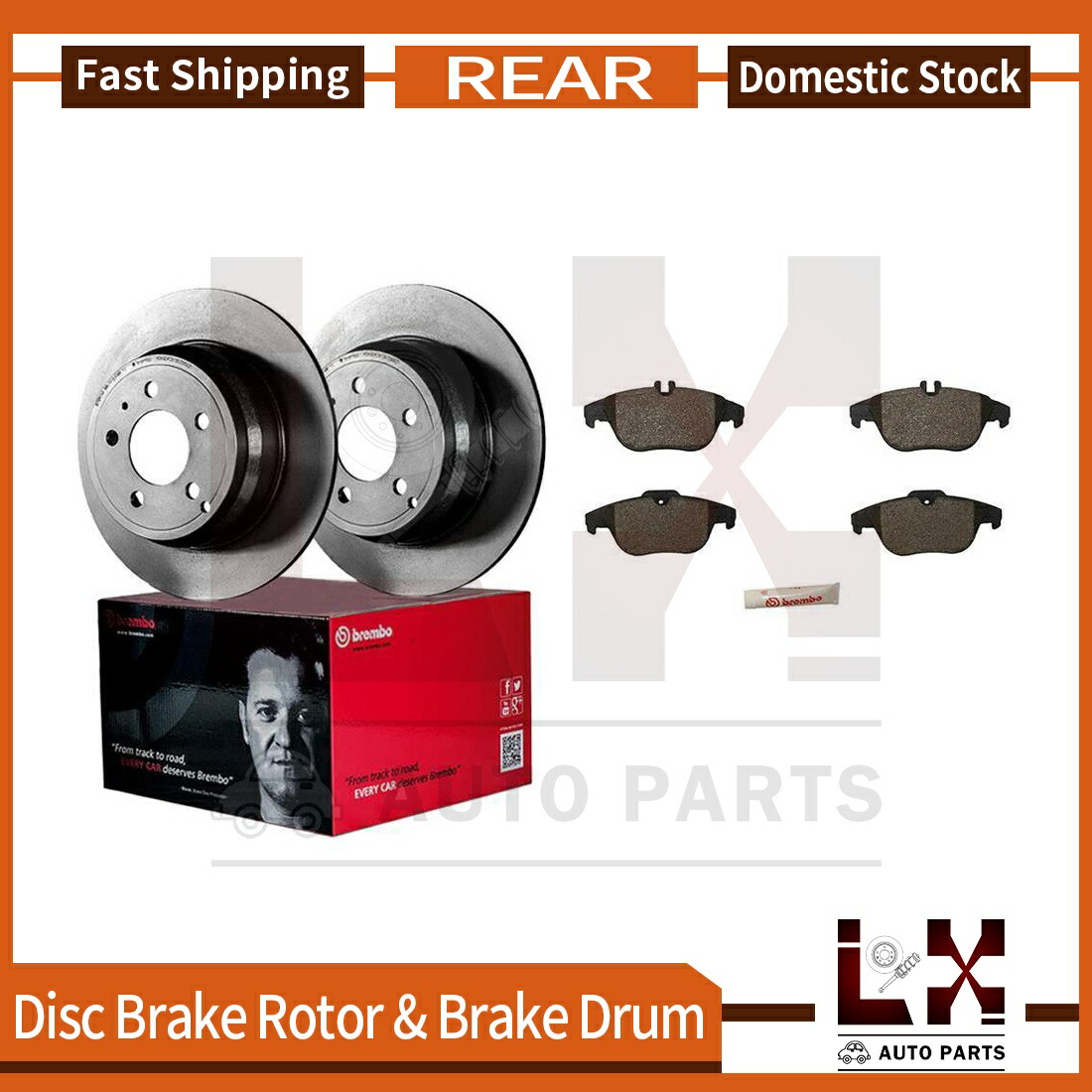 brake disc rotor 2013年から2015年のメルセデスベンツGLK250のブレンボリアブレーキローターとセラミックブレーキパッド Brembo Rear Brake Rotors & Ceramic Brake Pads For 2013-2015 Mercedes-Benz GLK250【並行輸入品】