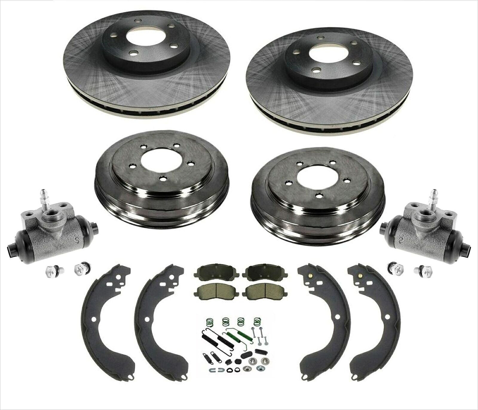 brake disc rotor フロントディスクローターリアドラムシューズジープパトリオット08-16リアドラム9pc Front Disc Rotors Rear Drums Shoes fits Jeep Patriot 08-16 With Rear Drum 9pc【並行輸入品】