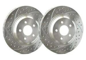 brake disc rotor 2018-20 Kia Stinger 3.3L用SPPシルバードリルスロットフロントブレーキローター SPP Silver Drilled Slotted Front Brake Rotors for 2018-20 Kia Stinger 3.3L【並行輸入品】