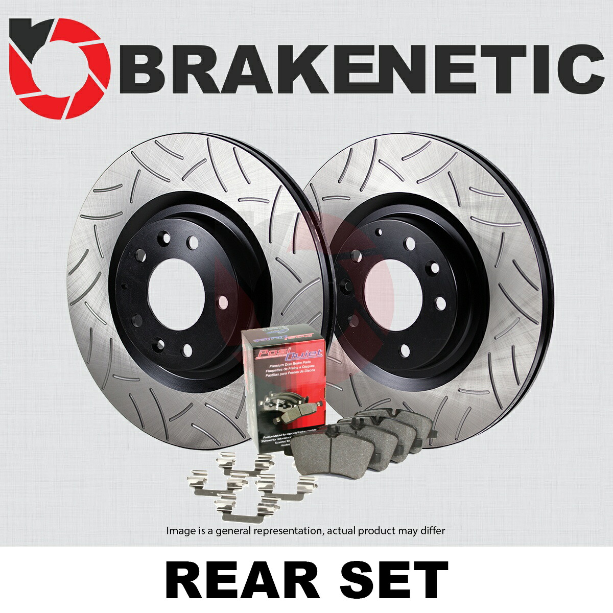 brake disc rotor [リア]プレミアムGTスロットブレーキローター + POSI静かなセラミックパッド[w/brembo] BPK9096 [REAR] PREMIUM GT SLOT Brake Rotors + POSI QUIET Ceramic Pads [w/BREMBO] BPK9096【並行輸入品】