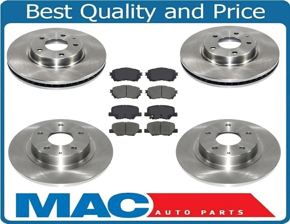 brake disc rotor マツダ6 2.5L 2016-2017用のフロント＆リアブレーキディスクローターとセラミックブレーキパッド Front & Rear Brake Disc Rotors & Ceramic Brake Pads for Mazda 6 2.5L 2016-2017【並行輸入品】