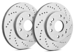 brake disc rotor SPPグレー345mm 2016-20シボレーコルベット用のクロスドリルブレーキローター SPP Gray 345mm Cross Drilled Brake Rotors for 2016-20 Chevrolet Corvette【並行輸入品】