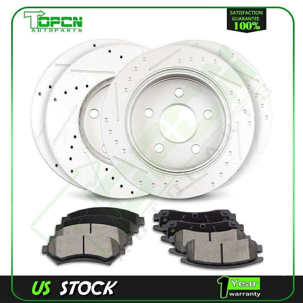 brake disc rotor 1995年の1996年リビエラオーロラフロントおよびリアブレーキディスクローターセラミックパッドキット For 1995 1996 Riviera Aurora Front And Rear Brake Discs Rotors Ceramic Pad Kit【並行輸入品】