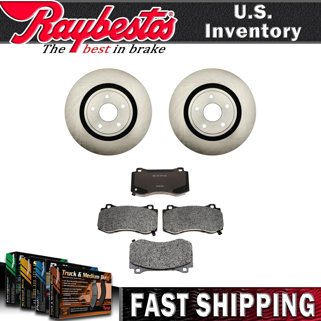 brake disc rotor 2006年から2010年のジープグランドチェロキーのフロントキットブレーキローターとメタリックブレーキパッド Front Kit Brake Rotors and Metallic Brake Pads For 2006-2010 Jeep Grand Cherokee【並行輸入品】