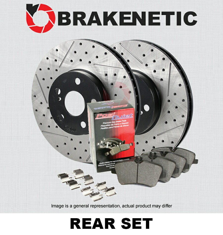 brake disc rotor リアブラケネティックプレミアムドリルスロットブレーキローター +セラミックパッド55.65162.11 REAR BRAKENETIC PREMIUM Drill Slot Brake Rotors + Ceramic Pads 55.65162.11【並行輸入品】