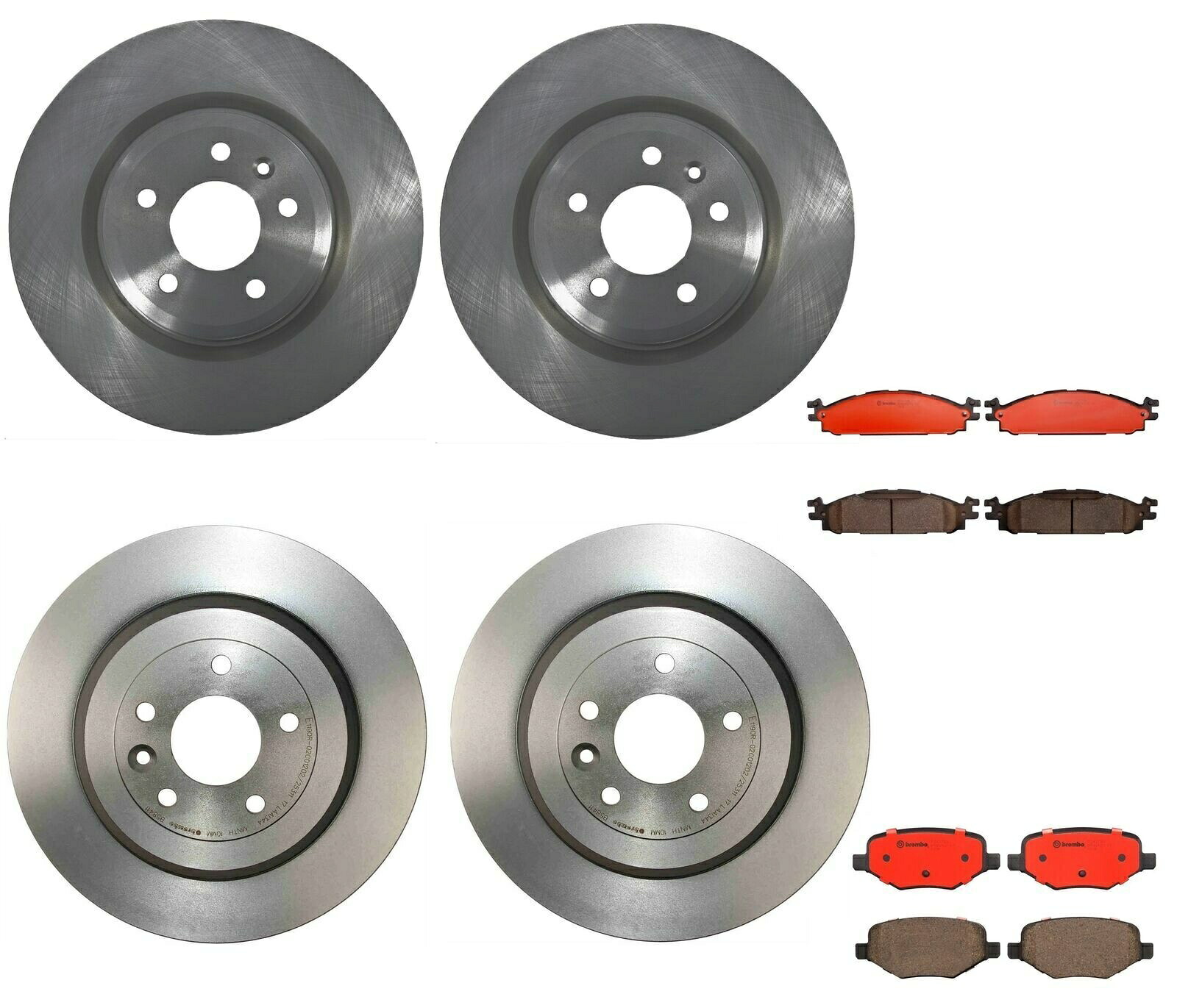 brake disc rotor Ford Taurus 2016用のフロント＆リアフルブレンボブレーキキットディスクローターセラミックパッド Front & Rear Full Brembo Brake Kit Disc Rotors Ceramic Pads For Ford Taurus 2016【並行輸入品】 69,333円
